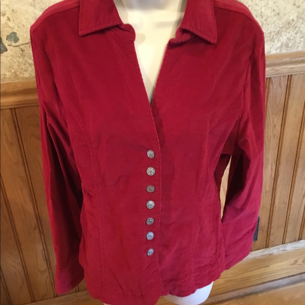 Dress Barn red corduroy jacket